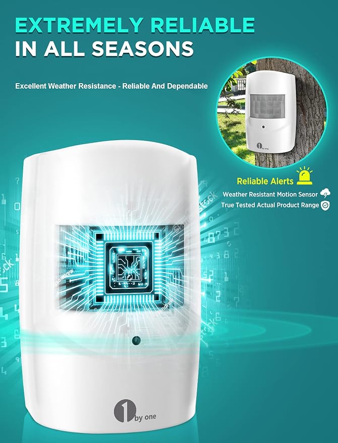 1byone Driveway Alarm, Home Security Alert System - Image 3