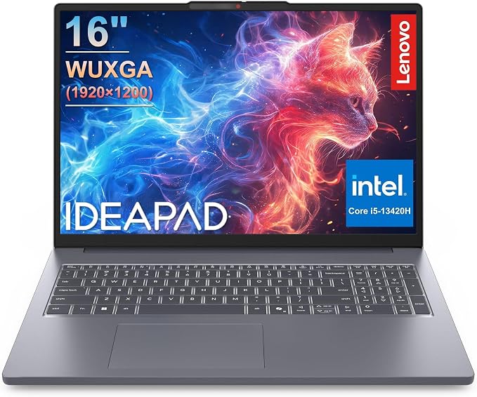Lenovo Laptop Computer with Intel Core i5-13420H High-Performance Processor | 8GB DDR5 RAM, 512GB SSD, Large 16" Display, Ideal for Everyday Use, Web Browsing, Data Processing, Streaming, Windows 11 by LENOVO