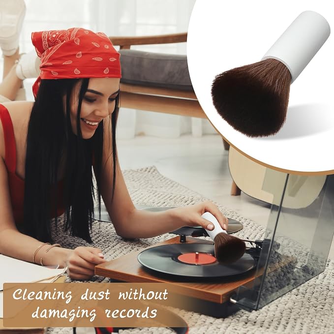 Ziliny 3 Pcs Vinyl Record Cleaning Brush Wooden Anti Static Dust Record Vinyl - Image 6