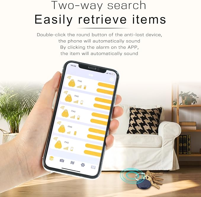 Konohan 5 Packs Smart Item Finder Portable Tracker GPS Tracking Mobile Anti - Image 2