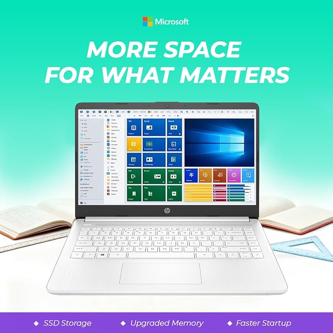 HP 14" Everyday Laptop • Copilot AI • 2026 Edition • Intel Processor • 4GB RAM, 64GB SSD • Microsoft 365 • Windows 11 • Fast Charge and Long Battery Life • Thin & Portable • w/o Mouse - Image 4