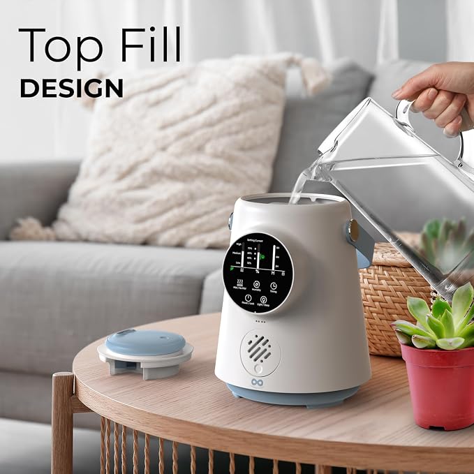 Everlasting Comfort 2.5L Top Fill Humidifier – Upgraded Easy to Clean 20HR Runtime Cool Mist Air Moisturizer for Bedroom, Home, Nursery & Large Room, Whisper-Quiet Soothing Hydration for Baby & Kids - Image 4