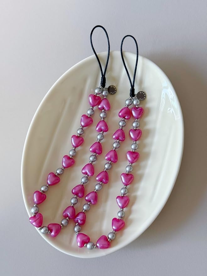 Drawwind Phone Charm Beaded Wristlet Strap Universal Cell Phone Lanyard Cute - Image 5