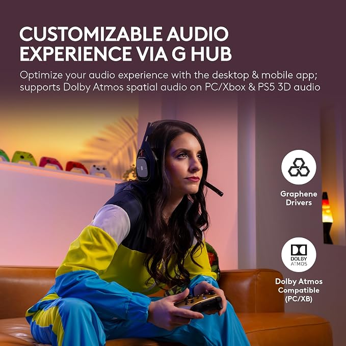 Logitech G Astro A50 Multi-Platform Wireless Gaming Headset - White | For PS5, Xbox, PC, Switch - PLAYSYNC Audio Switcher, <16 bit/48kHz (Console), <24 bit/48 kHz (PC), <24hr Battery, 2.4GHz & BT - Image 6