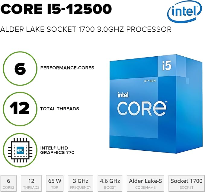 HP Desktop Computer Tower PC | Intel 6-Core i5-12500 | 16GB RAM + 1TB PCIe SSD | Complete Setup with WiFi, Bluetooth, Keyboard & Mouse | Windows 11 Home| Ideal for Home Office, Business & Student - Image 2