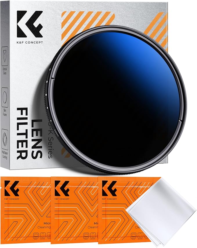 K&F CONCEPT 37mm Variable ND Lens Filter ND2-ND400 18 Multi-Layer Coatings by KFCONCEPT
