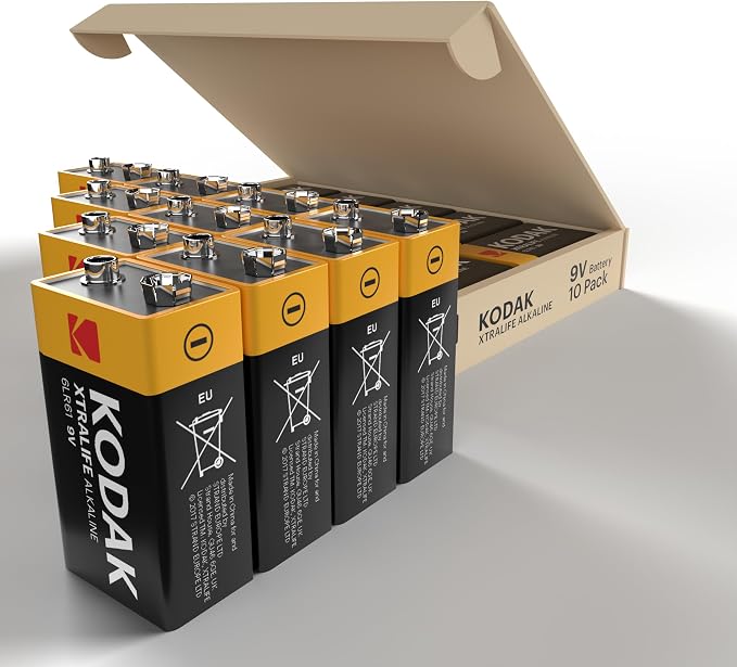 KODAK 9V Alkaline Batteries 9 Volt High-Performance Battery Pack, 10-Year Shelf - Image 9