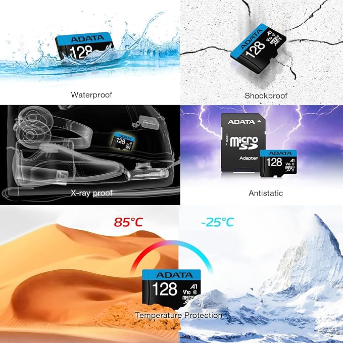 ADATA Premier 128GB MicroSDHC/SDXC UHS-I Class 10 V10 A1 Memory Card - Image 10
