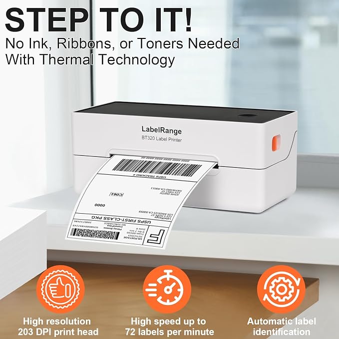 LabelRange Ecommerce Label Printer 4x6, Thermal Shipping Label Printer - Image 2