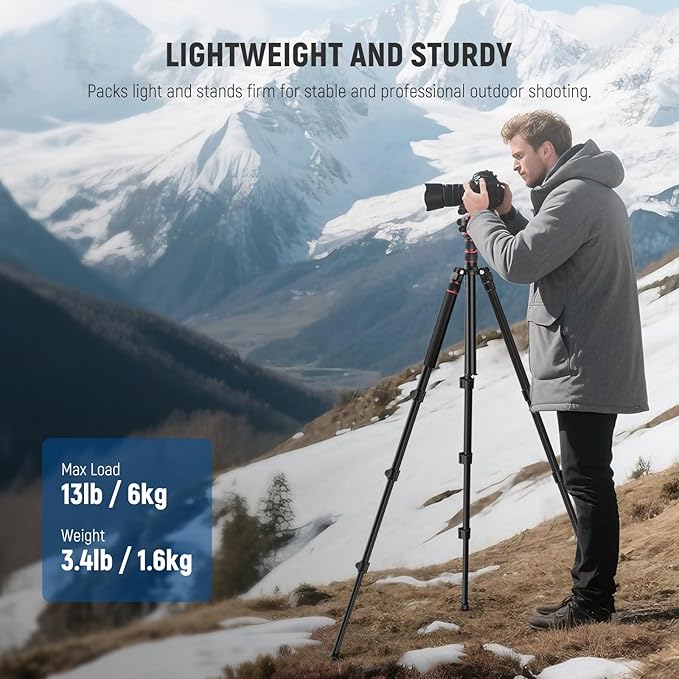 NEEWER BASICS Camera Tripod Monopod, Arca Type QR Plate, Reversible Legs - Image 2