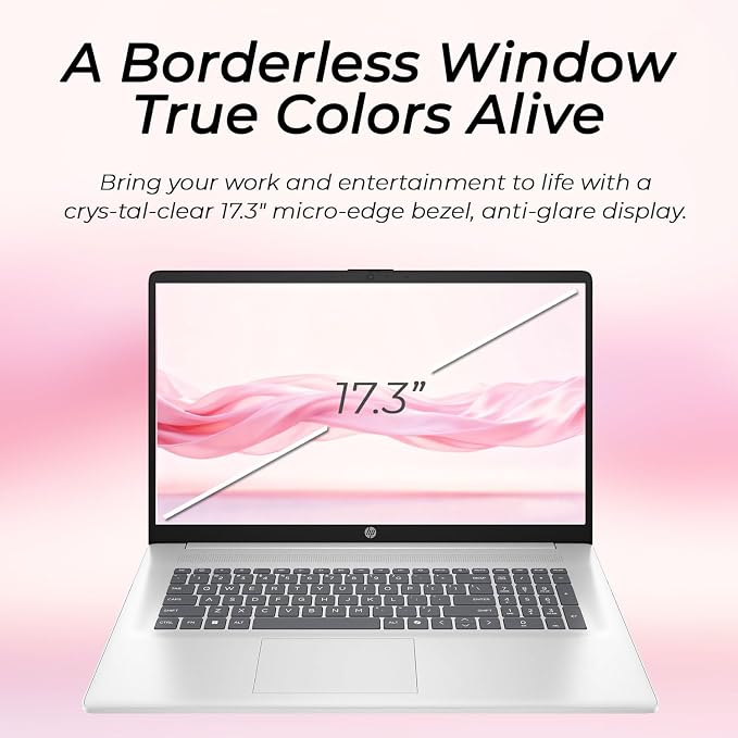 HP 17 inch Business Laptop • 2026 Edition • Latest AMD Ryzen 5 CPU • 16GB RAM - 512GB SSD - 17.3" FHD Display • Copilot + • Long Battery Life • Windows 11 with Office 365 for The Web - Image 2