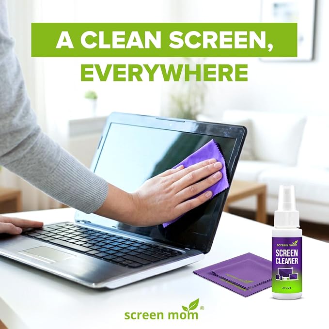 Screen Cleaner Spray and 2 Microfiber Cloths - 2oz Bottle by Screen Mom-Screen - Image 6