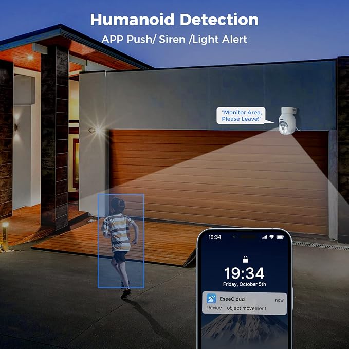 Hiseeu Security Camera Wireless Outdoor, 5MP Color Night Vision, 2.4&5G WiFi - Image 6