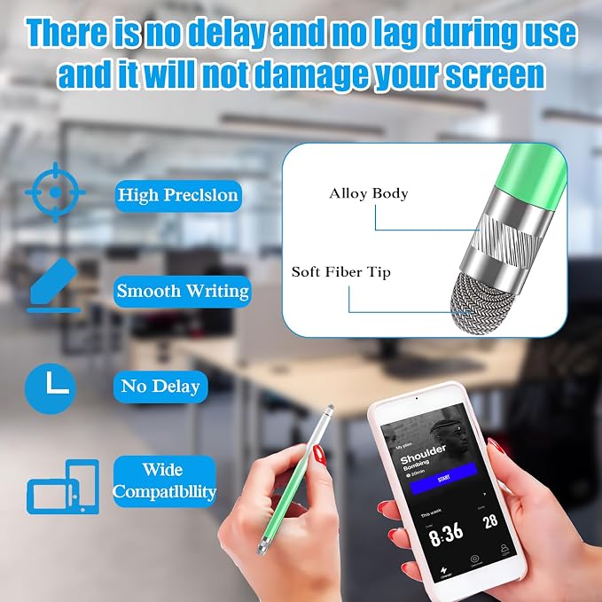 Bopomofo 5PCS Stylus Pens for Touch Screens, Stylus Pen for iPhone/iPad/Tablet - Image 3