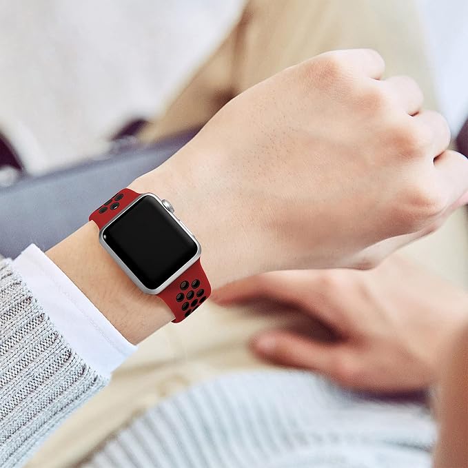 Lerobo Band for iWatch Band 41mm 40mm 42mm 38mm, Soft Silicone Sport Breathable - Image 7