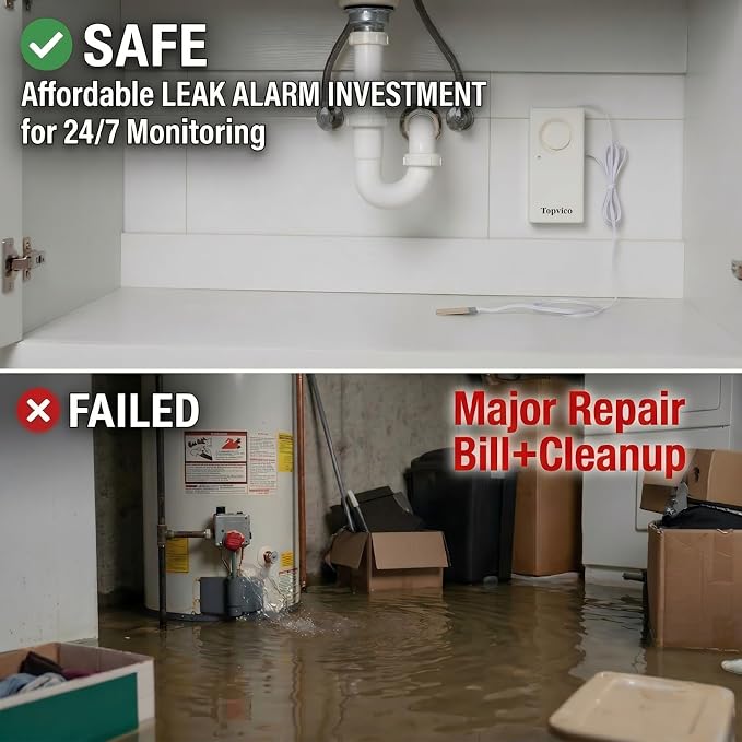 Water Alarms for Basements, Heater Leak Detector, Sump Pump Overflow RV - Image 8