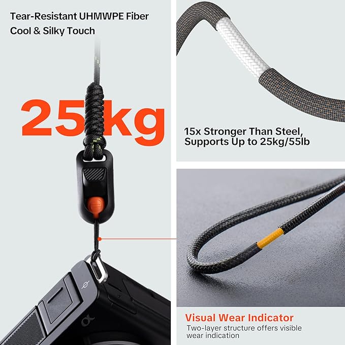 PGYTECH Camera Wrist Strap Slim Outdoor Style, Adjustable Quick Release - Image 6