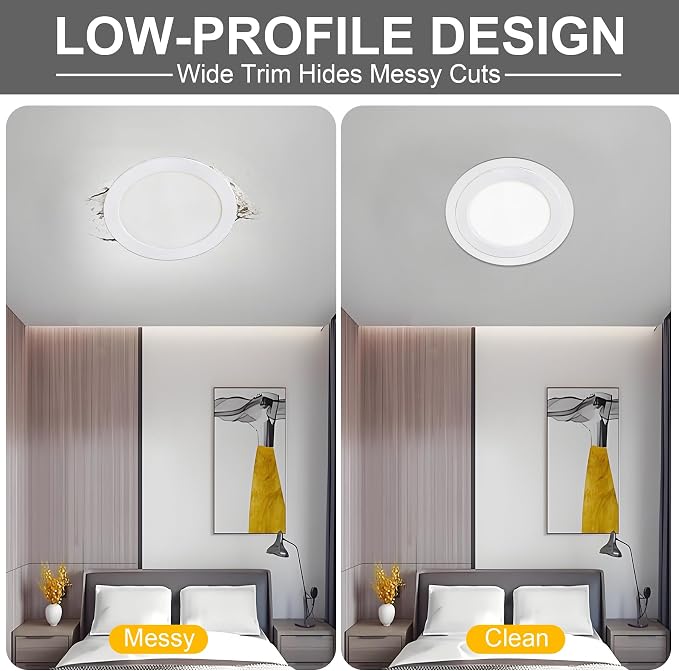 Goof Rings for 6 Inch Recessed Lights, Can Light Trim Ring Cover - Image 6