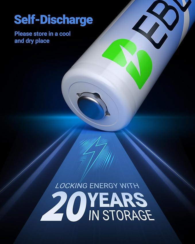 EBL AA Lithium Batteries 12 Pack, 3000mAh 1.5V High-Capacity Non-Rechargeable - Image 7