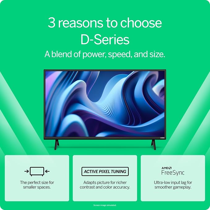 VIZIO 40-inch D-Series Full HD 1080p Smart TV with AMD FreeSync, Apple AirPlay and Chromecast Built-in, Alexa Compatibility, D40f-J09, 2022 Model - Image 3