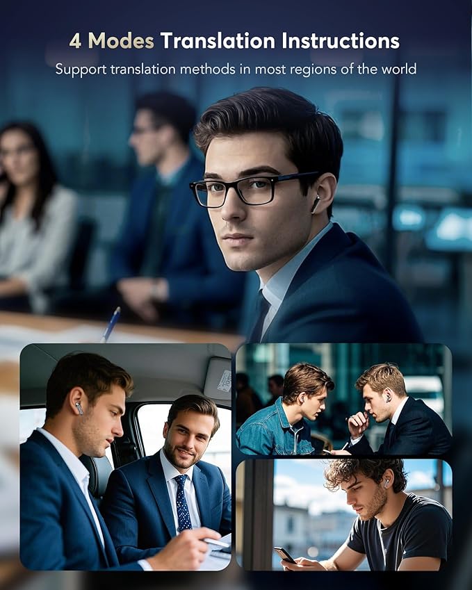AI Translation Earbuds Real Time, 199 Language Translator Earbuds, 4 ANC Mic - Image 5