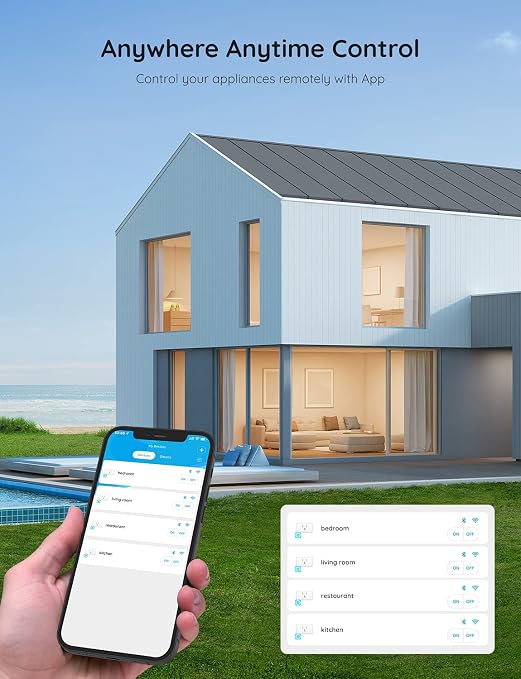 Govee Smart Plug 15A, WiFi Bluetooth Outlets 4 Pack Work - Image 7