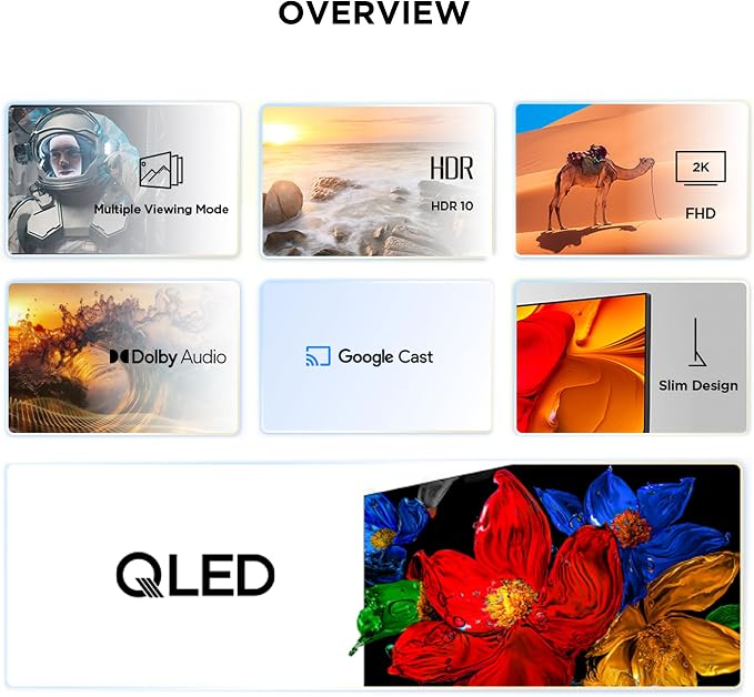 TCL 43S5K Television 43 Inch Smart TV QLED HDR 10 Google TV, Dolby Audio, Game Mode, Multiple Eye Care with Slim Design (2025 Model) - Image 3