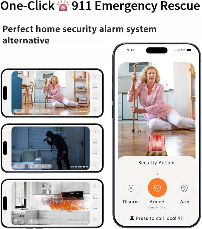 2K Cameras for Home Security, 2.4/5GHz Wi-Fi 6 Indoor Camera for - Image 3