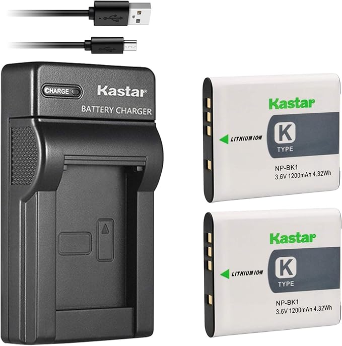 Kastar Slim USB Charger for Sony NP-BK1 & Cybershot DSC-W180 to W980, Webbie by Kastar
