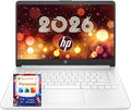HP Ultrabook Laptop with Copilot AI • 2026 Edition • Latest Intel 4-Core N150 CPU • 128GB SSD + 1TB OneDrive, Microsoft Office 365 Included • Windows 11, Thin & Portable | w/o Mouse by Unknown