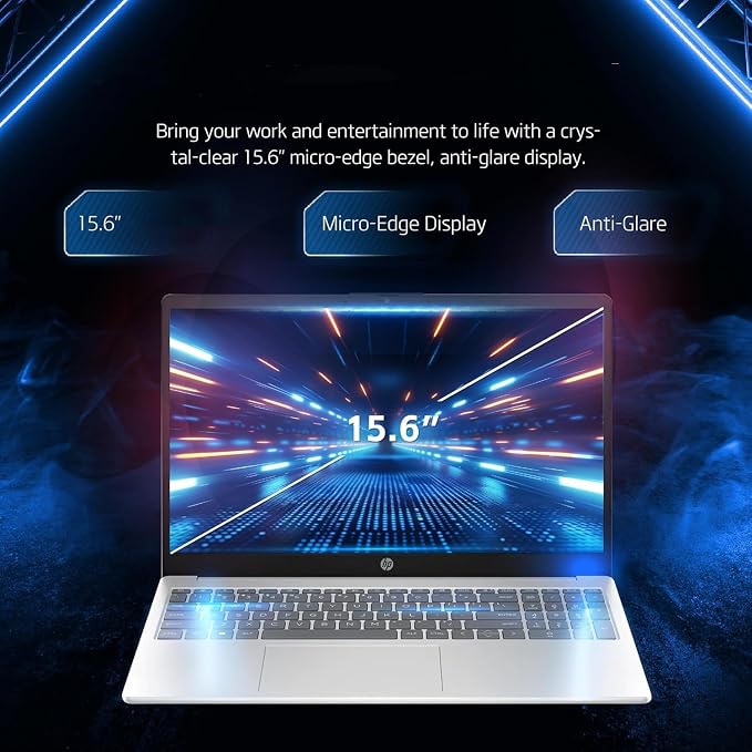 HP New 15.6 inch Laptop Computer, 2025/2026 Edition, Intel High-Performance 4 cores N100 CPU, 16GB RAM, 512GB SSD, Long Battery Life, Ultra-Quiet Design, Windows 11 Pro with Microsoft Office - Image 3