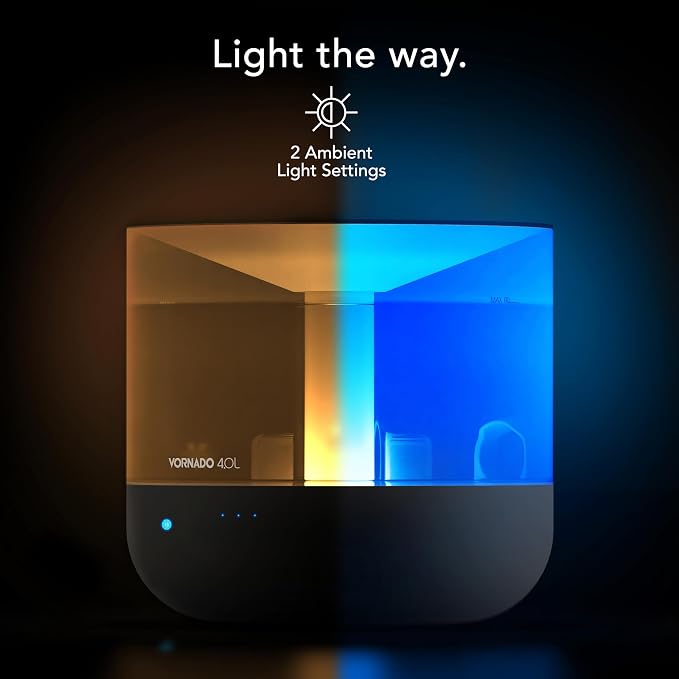 Vornado MISTIC 4 Whole Room Ultrasonic Humidifier, Top-Fill, Aromatherapy, 1-Gallon Tank, 3 Mist Settings, Ambient Lighting, Whisper-Quiet, Included Scent Pads, Air Humidifier for Kids and Home - Image 7