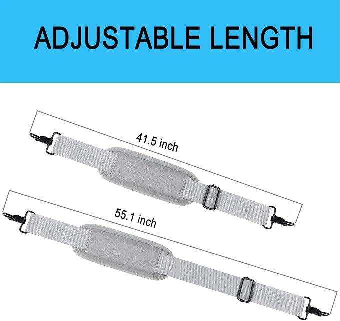 Askuko 56 Inch Shoulder Strap, Universal Adjustable Shoulder Belt Replacement - Image 6