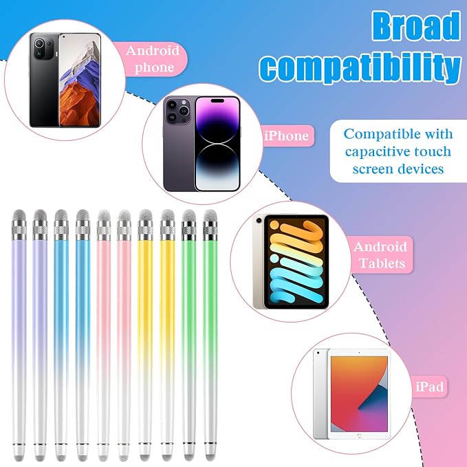 Bopomofo 10PCS Stylus Pen for Touchscreen, Stylus Pen for iPhone/iPad/Tablet - Image 6