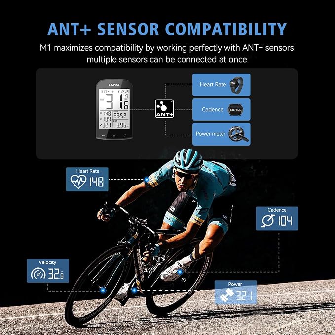 CYCPLUS GPS Wireless Bike Computer, Cycling Computer GPS - Image 9