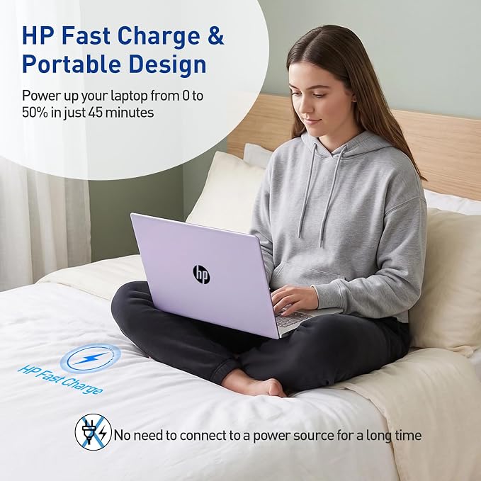 HP 17.3" Touchscreen Laptop w/Microsoft 365, 16GB RAM, 1TB SSD+128GB UFS, Webcam w/Shutter, Fingerprint Reader, Backlit Keyboard, Microsoft Copilot Key, Intel Quad-Core CPU, Win11, Lavender - Image 6
