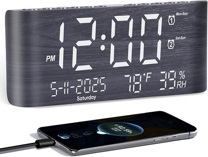 PPLEE 8.7inch Digital Alarm Clock by PPLEE