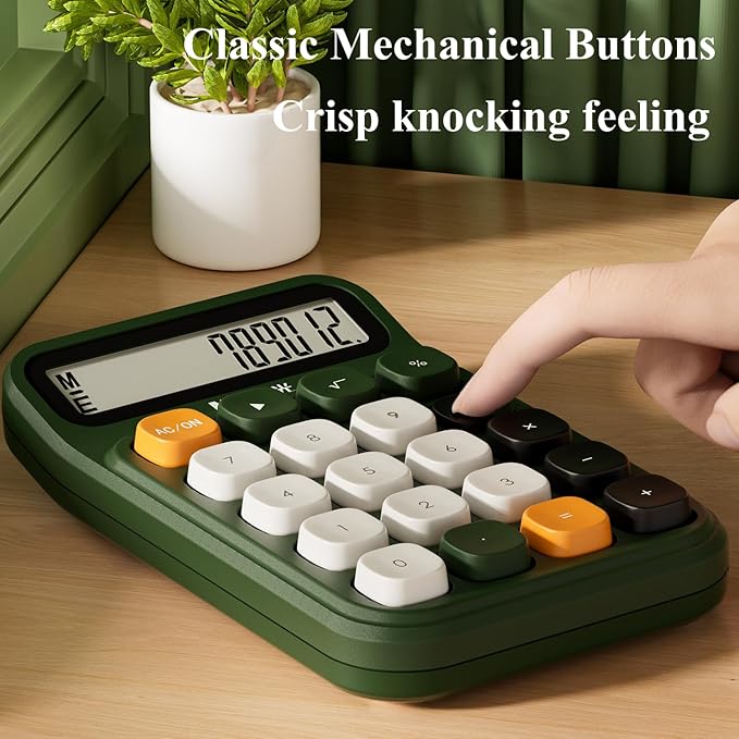 M&G Mechanical Switch Calculator, 12 Digits, Large LCD Display and Big Buttons - Image 4