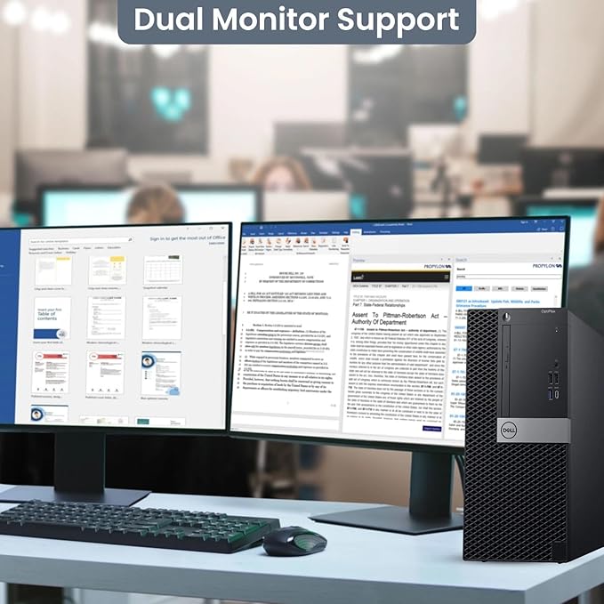 Dell Tower Desktop PC – Intel Core i7-7700 7th Gen Processor – 8GB DDR4 RAM – 256GB SSD – Keyboard & Mouse – Built-in Wi-Fi – Office, Home, Business Desktop Computer Windows 11 Pro (Renewed) - Image 5
