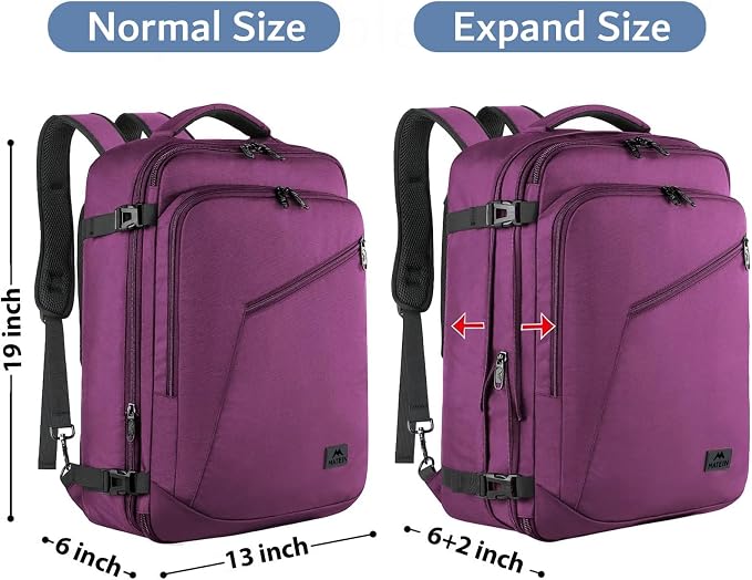 MATEIN Travel Backpack for Women, Expandable Flight Approved Carry on Backpack - Image 6