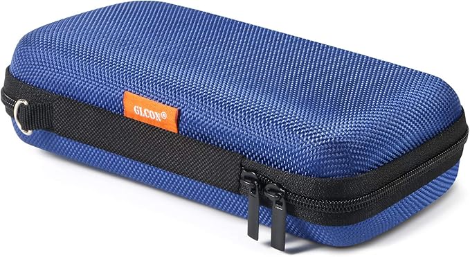 GLCON Portable Protection Hard EVA Case for External Battery, Cell Phone, GPS, Hard Drive, USB/Charging Cable, Small Carrying Bag Mesh Inner Pocket, Zipper Enclosure, Universal Travel Pouch Bag by GLCON