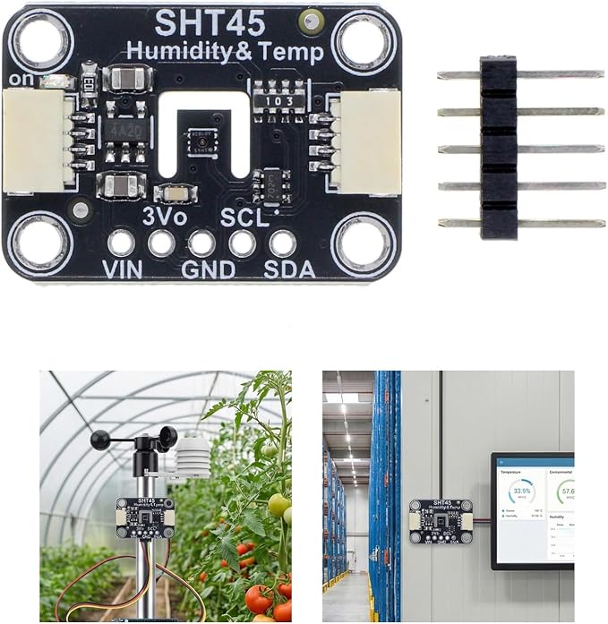 SHT45 High Accuracy Temperature Humidity Sensory Module Low Power I2C Digital - Image 2