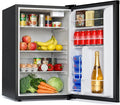 COWSAR 4.4 Cu.Ft Mini Fridge without Freezer for Bedroom, Black | Single Reversible Door, Adjustable Thermostat, Energy Saving, Removable Glass Shelves, Small Refrigerator for Office Dorm by COWSAR