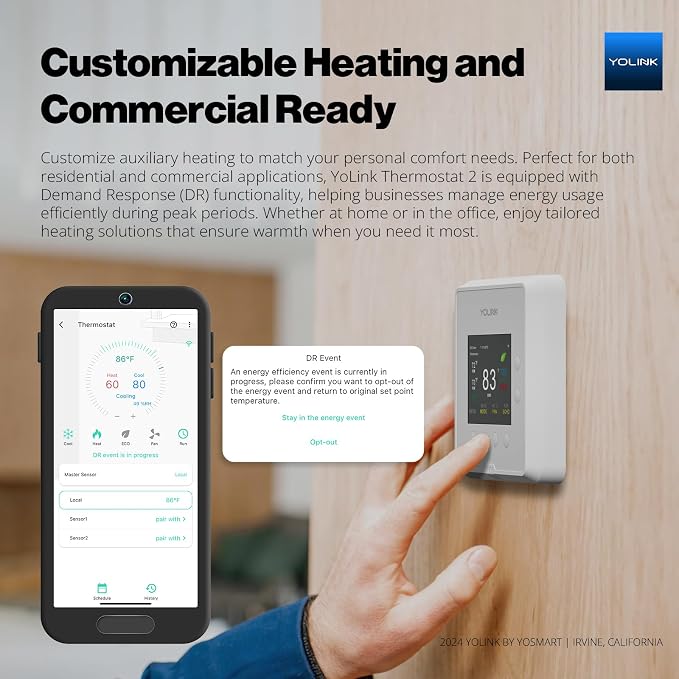 YoLink Thermostat 2, Smart Home & Commercial Thermostat - Image 4