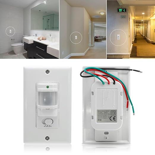 Sensky BS033C 110v Motion Sensor Light Switch, 180 Degree View Occupancy Sensor - Image 3