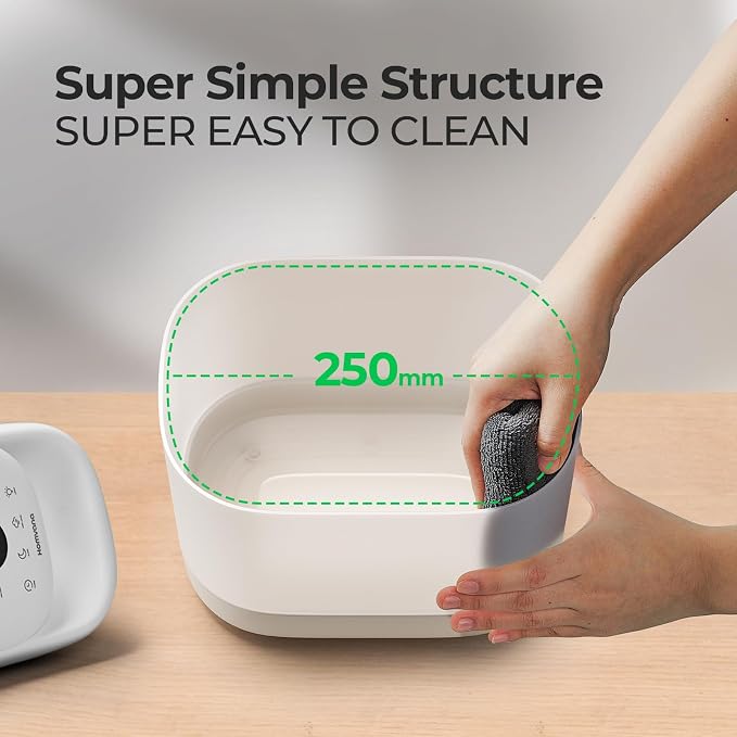 Homvana Humidifiers for Bedroom, 5L Super Easy to Clean Top Fill Auto Adapt Cool Mist Humidifier for Bedroom Plants Baby Kids for Home (Never Leaking Design), Quiet 40H Runtime, Essential Oil Diffuser - Image 5