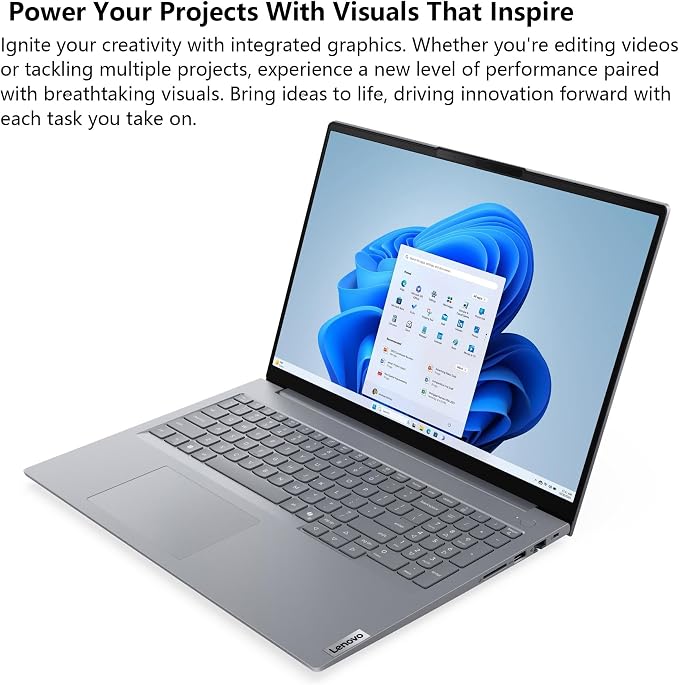 Lenovo ThinkBook 16 Gen 8 Laptop, Intel Core Ultra 7, 32GB DDR5, 1TB SSD | 16" laptop, fingerprint security, Win 11 Pro, DDR5 memory, SSD storage, ideal for business professionals - Image 5