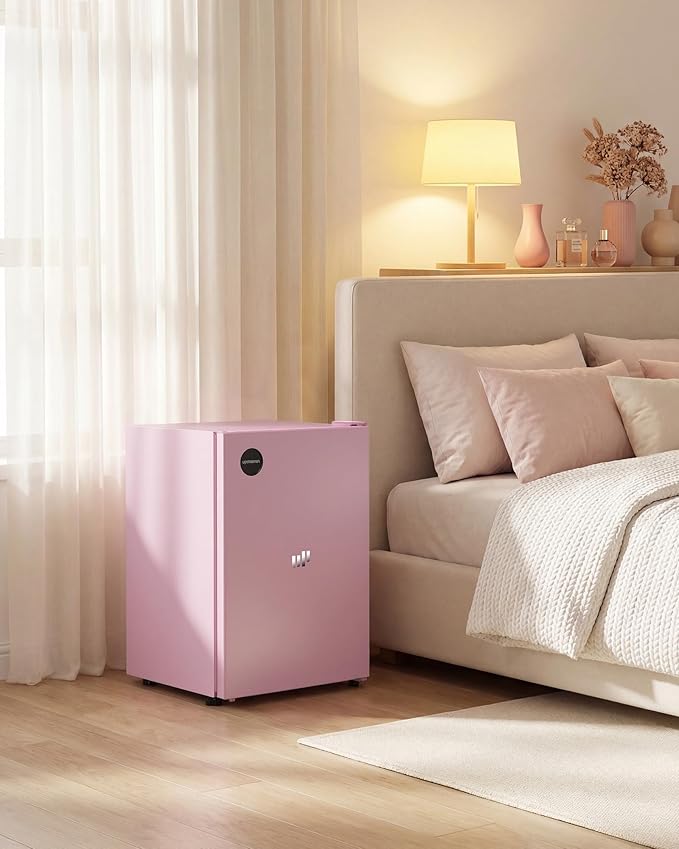 Upstreman 2.5 Cu.Ft All-Refrigerator Mini Fridge, Single Door Small Refrigerator, Dorm Fridge with 7 Adjustable Thermostat, Compact Refrigerator for Office, Bedroom or Dorm, Pink-CR26 - Image 8