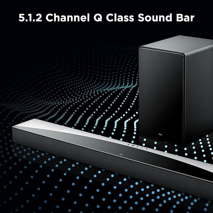 TCL Q75H 5.1.2 Surround Sound Bar with Wireless Subwoofer for Smart TV | Dolby Atmos DTS:X Auto Calibration | 620W Power Bluetooth Home Theater Speaker | App Control & Remote Control | Latest Model - Image 2