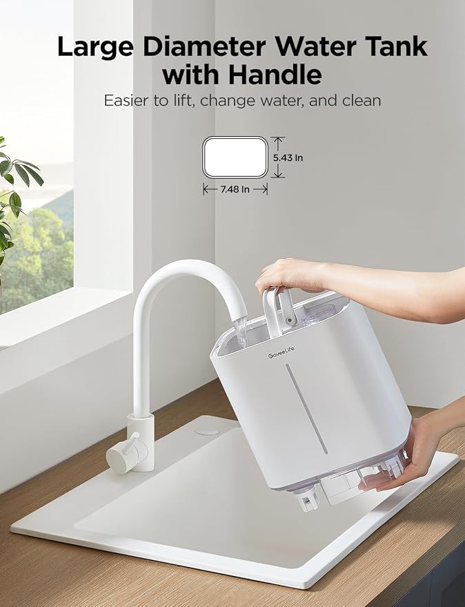 GoveeLife Smart Humidifiers for Bedroom, 4.5L Cool Mist Air Humidifiers with Scent Diffuser & Nightlight, 40H Runtime, Easy to Clean, Quiet Top Fill Ultrasonic Humidifier for Plant, Large Room, Baby - Image 6